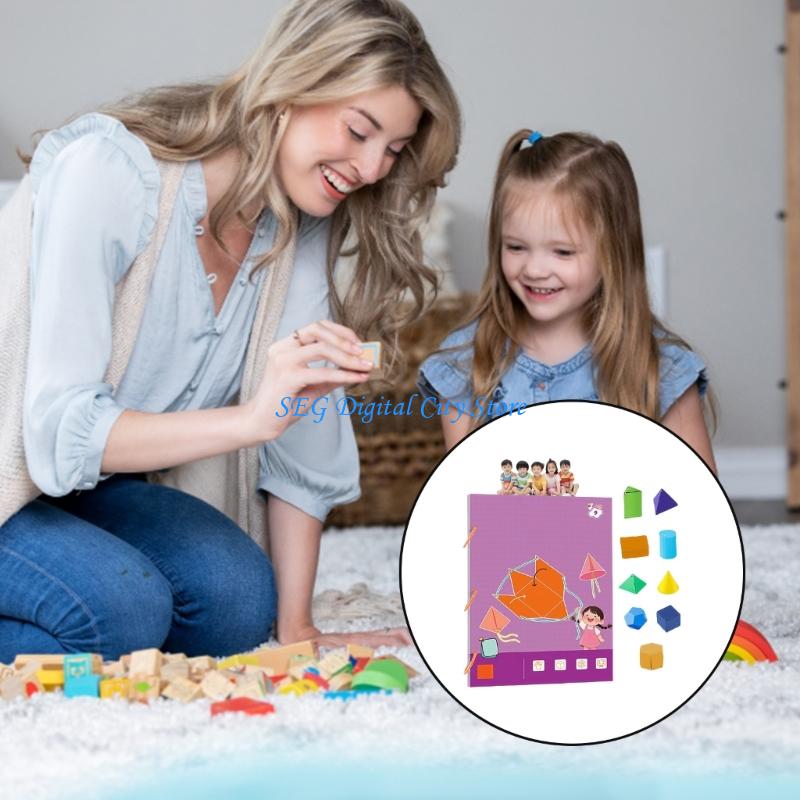 Kids Educational Workbooks - U75B Educational Geometry Workbook Hands on
