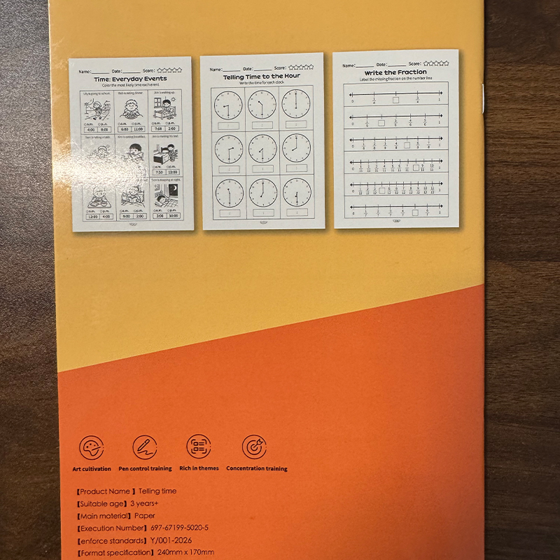 Telling Time Workbook Kids Clo - Kids Educational Workbooks ulasan dan harga