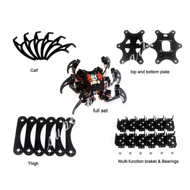18 DOF Aluminium Hexapod Spide - Coding Robot Toy ulasan dan harga