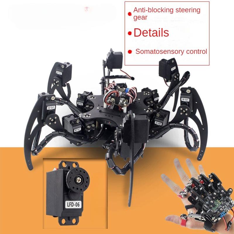18 DOF Aluminium Hexapod Spide - Coding Robot Toy ulasan dan harga