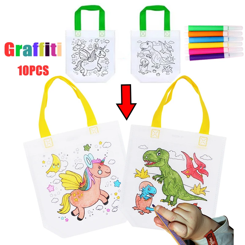 1-10pcs Sets DIY Graffiti Bag  - Kids Educational Workbooks ulasan dan harga