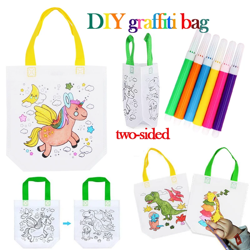 1-10pcs Sets DIY Graffiti Bag  - Kids Educational Workbooks ulasan dan harga
