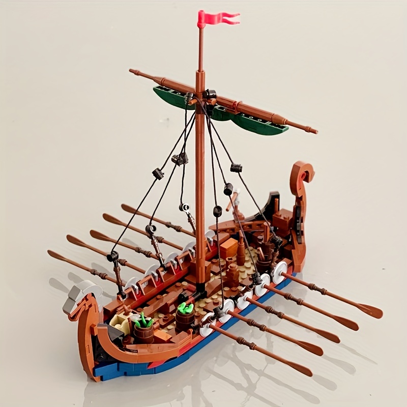 MOC Medieval Vikinged Ship 463 - Kids Education Allowance ulasan dan harga