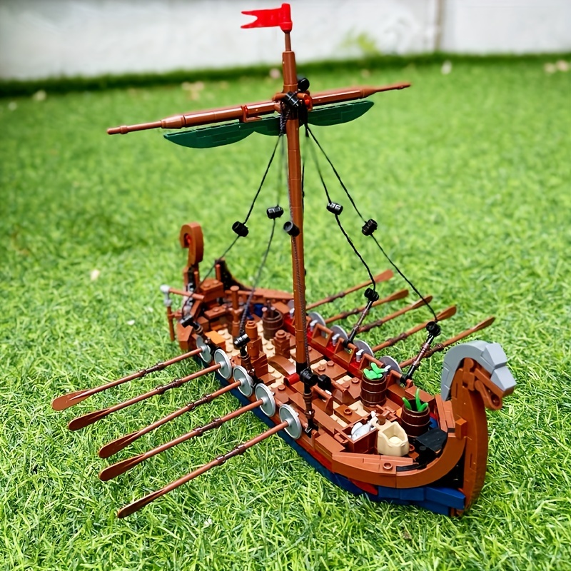 MOC Medieval Vikinged Ship 463 - Kids Education Allowance ulasan dan harga