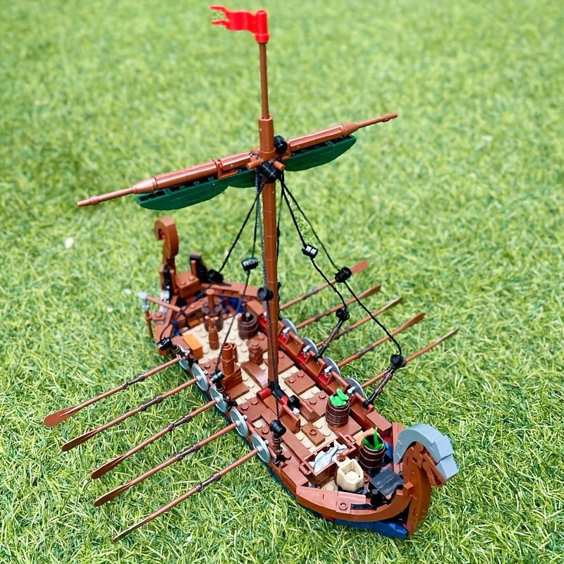 MOC Medieval Vikinged Ship 463 - Kids Education Allowance ulasan dan harga