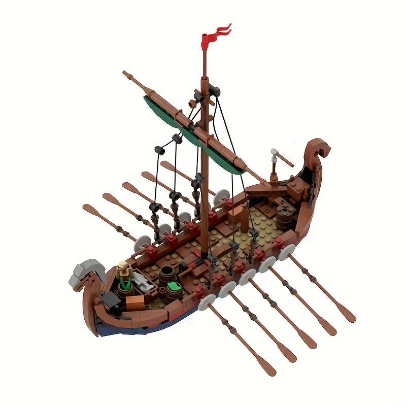 MOC Medieval Vikinged Ship 463 - Kids Education Allowance ulasan dan harga