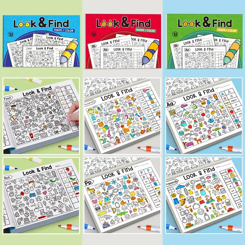 Kids Hidden Object Coloring Bo - Kids Educational Workbooks ulasan dan harga