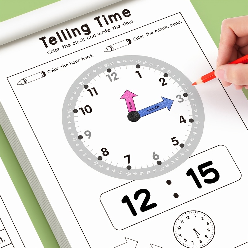 Children Telling Time Practice - Kids Educational Workbooks ulasan dan harga