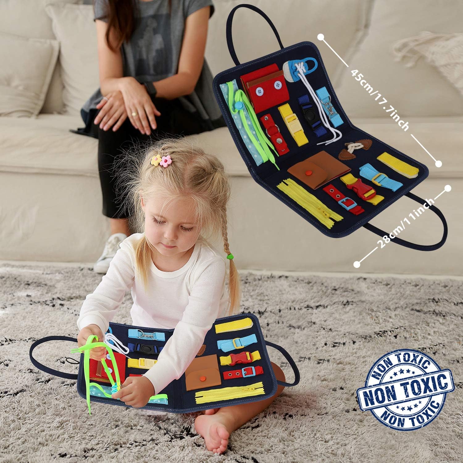 Sensory Play Board Busy Board  - Kids Educational Gadget ulasan dan harga