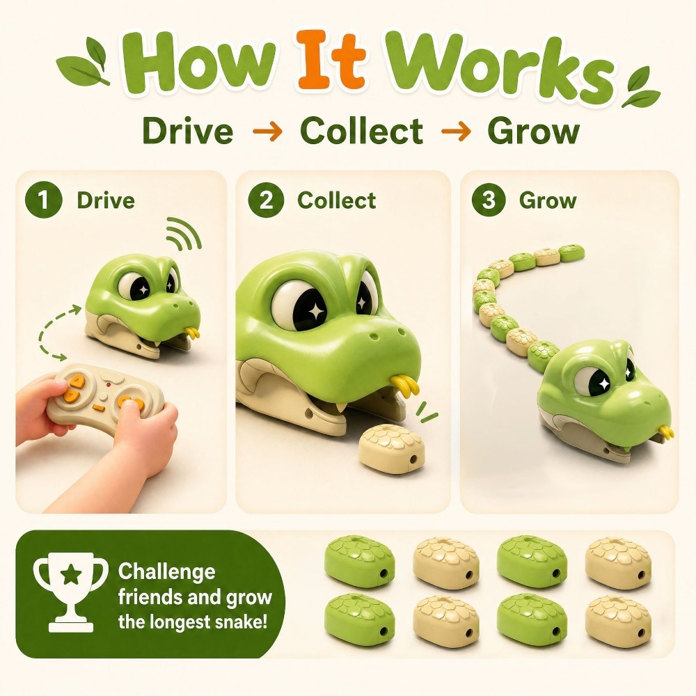 Remote Controlled Greedy Snake - Kids Educational Gadget ulasan dan harga